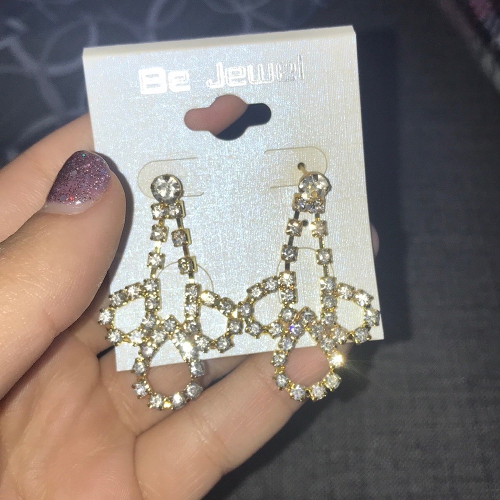 Gold plated crystal earrings